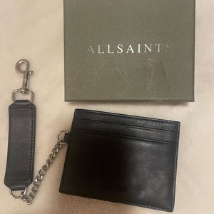 ALLSAINTS Leather Cardholder W/Chain